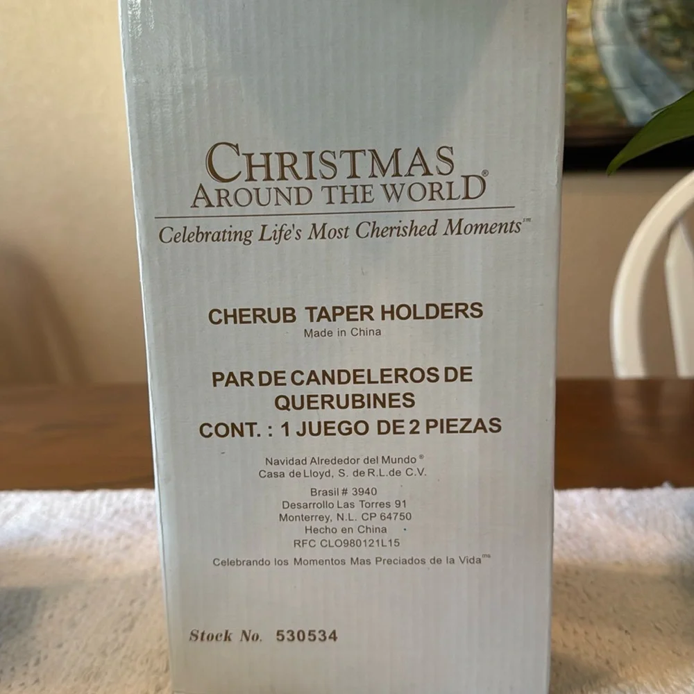 Cherub Taper Holders. Vintage Christmas Around The World.